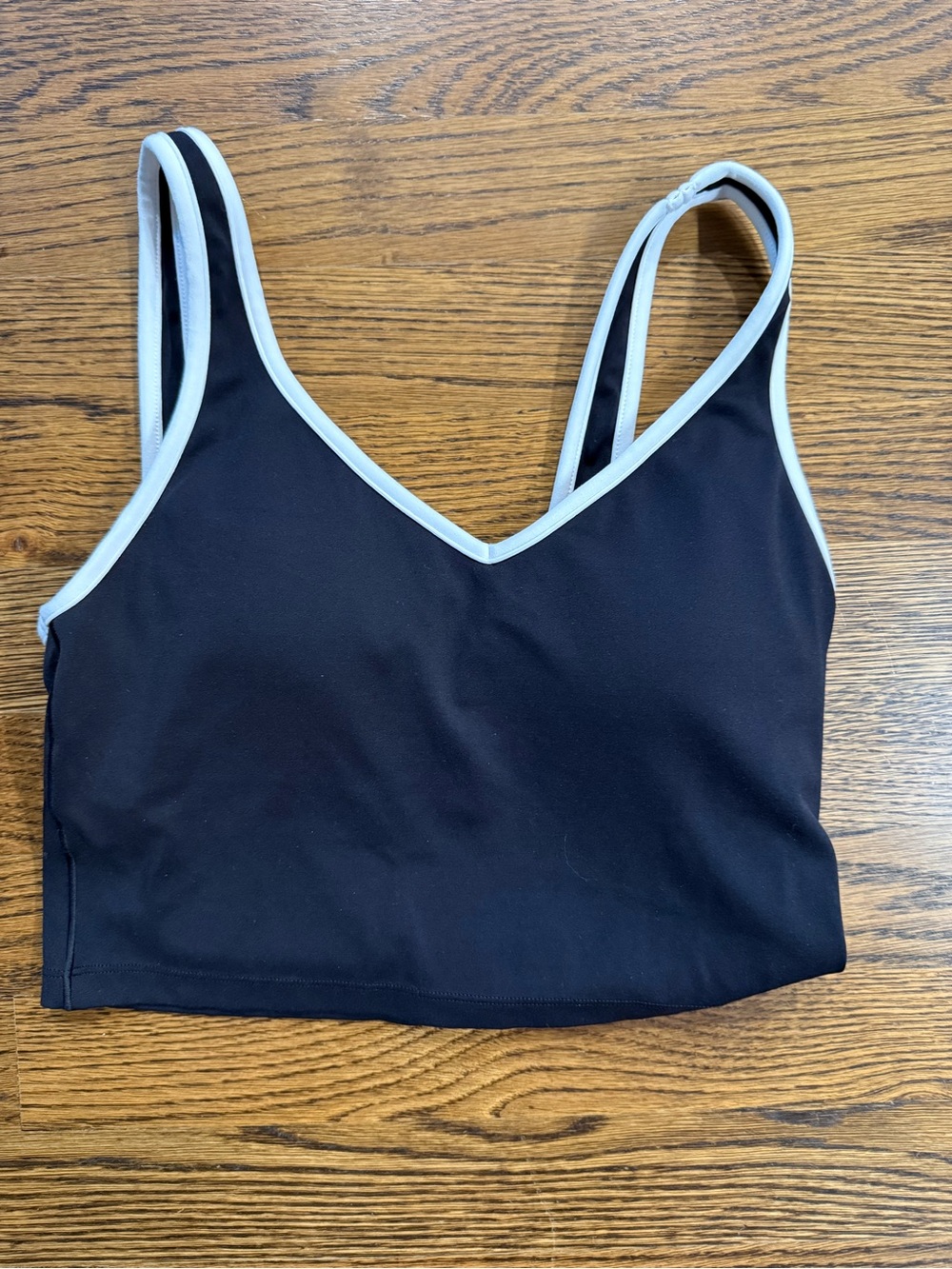 Offline by aerie  V-Neck Crop Bralette with White Trim - Women Intimates
